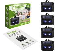 Kalanka-Répulsif Solaire Contre Les Animaux Sauvages Tels Que Les Ratons Laveurs, Les Chevreuils, Les Renards, Les Sangliers, Etc. - 4 Répulsifs Efficaces Avec Lumière Led Bleue