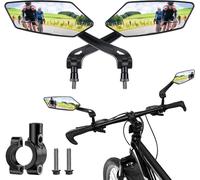 Kalanka-Rétroviseurs Vélo, 2pcs Rétroviseur Trottinette Électrique Hd Grand Angle, Rétroviseur De Vélo Antidéflagrant Réglable 360° Pour Guidon De 22-25 Mm, Accessoires Pour Vélo, Moto Électrique