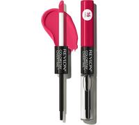 Kalanka-Revlon Colorstay Overtime Rouge À Lèvres Liquide Longue Tenue À Double Extrémité Avec Brillant À Lèvres Transparent, Avec Vitamine E En Rouge/Corail, Rouge Éternel (480)