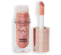 Kalanka-Revolution, Pout Bomb Gloss Scintillant, Gloss Lèvres Ultra Brillant Avec Acide Hyaluronique & Parfum Vanille, Glimmer Nude