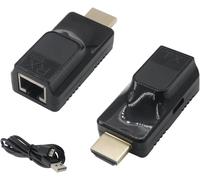 KALANKA-RIIYOCA Extendeur HDMI, 196 m, répéteur HDMI vers câble Ethernet RJ45 sur Cat 5e/6, compatibilité automatique avec 1080P/720P/567P [1 paire]