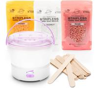 Kalanka-Rio Le Chauffe-Cire Dure Go Smooth Comprend 3 Sacs De 100 G De Perles De Cire Dure Sans Rayures : Rose, Miel Et Noix De Coco.