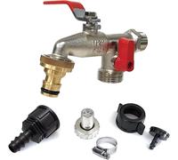 KALANKA-Robinet de jardin Aqua Control Robinet double + BONUS argent