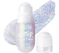 Kalanka-Roll-On Body Glitter Gel, Color Change Glitter For Festival Rave Accessories, Gliter Face Paint Holographic Hair Body Gel, Sparkle Shimmer Halloween Makeup For Rave Party(10 Ocean Glow)
