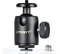 KALANKA-Rotule Photo, Tête Rotule de Trépied pour Fixation Appareil Photo Pivotante 360° avec Hot Shoe Mount, Adaptateur Ball Head Mount Support Moniteur/Micro/Lumière pour Monopode, Trépied