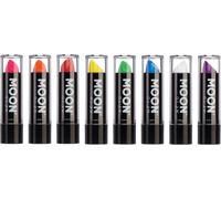Kalanka-- Rouge À Lèvres Coloré Néon Brillant - Brille Sous Les Rayons Uv, Bleu/Orange/Rouge, 8 Pièces (Pack De 1)