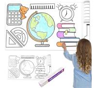 KALANKA-Rouleau de Papier Dessin, 3M Rouleau de Coloriage Adhésif, Children's Drawing Roll Coloring Paper Roll pour Enfants Jouets d'art et de Créativité pour Tout-Petits (Nécessités Quotidiennes)