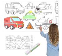 KALANKA-Rouleau de Papier Dessin, 3m Rouleau de Coloriage Adhésif, Children's Drawing Roll Coloring Paper Roll pour Enfants Jouets D'art et de Créativité pour Tout-petits (Transport)