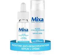 Kalanka-- Routine Sérum Concentré Réhydratant + Crème Anti-Sécheresse - À L'acide Hyaluronique Et Lactique + Squalane - Apaise & Hydrate Pendant 48h - Hypoallergénique - 30 Ml + 50 Ml