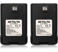 KALANKA-RT24 Talkie Walkie Batteries Li-ION 3.7V 1100mAh Compatible avec RT24 Talkies Walkies (Noir, 2 pcs)