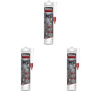 KALANKA-RUBSON MS3, Mastic polymère pour couverture/zinguerie, pour étanchéité et collage en extérieur, Coloris Blanc, Cartouche 280ml (Lot de 3)