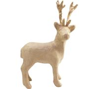 KALANKA-SA207C - Un support en papier brun mâché 7x16,5x26,5 cm, Renne