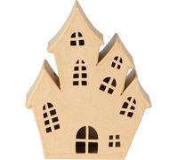 KALANKA-SA232C - Une Maison hantée à décorer - Support papier mâché Halloween - 16,5x8x9,5cm