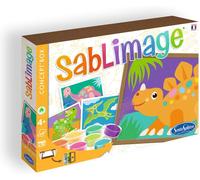 KALANKA-¿ Sablimage - Dinosaures - Kit Loisir Créatif - Réaliser 4 tableaux avec 15 tonalités de sable - Profiter d'un jolie cadre grâce à notre Concept Box - Dès 4 ans - Fabriqué en France - 895