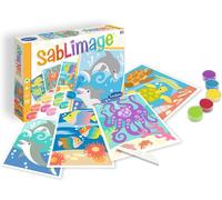 KALANKA-¿ Sablimage Poissons et Dauphins ¿ Kit Loisirs Créatifs Enfant ¿ 4-Tableaux en sable ¿ 16 Couleurs de Sable Coloré ¿ Concept Box avec Cadre ¿ Dès 4-Ans ¿ Fabriqué en France -880