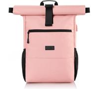 KALANKA-Sac à dos d'écolier pour femme, fille, adolescente, avec compartiment pour ordinateur portable de 12 à 17 "", pour les loisirs, l'université, l'école, le travail, les voyages (rose 2-26 l) Ros