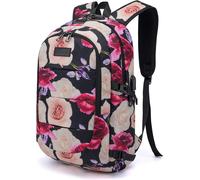 KALANKA-Sac a Dos Ordi Portable College Homme et Femme,Sac à Dos Ordinateur Voyage Impermeable Antivol avec Port de USB et Serrure Convient aux Notebook de 15,6-17,3 Pouces