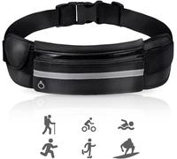 Kalanka-Sac Banane De Sport Ceinture De Course,Etanche Running Belt,Etanche Sacoche Pochette Running Belt Réglable Pour Argent Billets Téléphone Portable, Convient Pour Escalade,Vélo,Jogging¿Noir¿