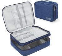 KALANKA-Sac Câble Multifonctionnel Sac de Voyage Universel Électronique Cable Management Cubes pour Tablette, Disque Dur Externe, Chargeur, Adaptateurs, Cartes Mémoire, Câbles USB