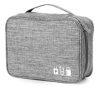 KALANKA-Sac Câble Multifonctionnel Sac de Voyage Universel Électronique Cable Management Cubes pour Tablette, Disque Dur Externe, Chargeur, Adaptateurs, Cartes Mémoire, Câbles USB