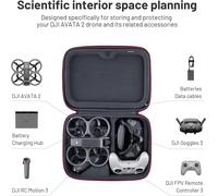 Kalanka-Sac De Transport Pour Dji Avata 2, Sac De Voyage Portable ¿¿Tanche Compatible Avec Dji Goggles 3/Dji Fpv T¿¿L¿¿Commande 3/Rc Motion 3 Sac De Rangement Accessoires Pour Drone, Ferreux, Avata 2