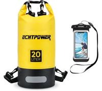 KALANKA-Sac Étanche 5L 10L 20L, Sac Étanche Nautique avec Sangle Réglable et Pochette Étanche pour Téléphone, Sac à Dos Imperméable Dry Bag Waterpoof Bateau/Canoë/Kayak/Natation/Plage/Voyage