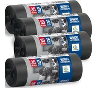 KALANKA-Sac Poubelle Résistant de 35 litres Parfumé - Ce Pack de 60 Sacs Poubelle Rectangulaires Fabriqués en Ldpe Recyclé Est Parfait pour Vos Besoins de Gestion des Déchets Idéal pour