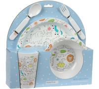 Kalanka-Safta Preescolar Zoo - Set D'assiettes Et Couverts, Pack Assiette, Couvert, Bébé, Initiation, Repas Confortable Et Polyvalent, 26 X 9 X 26 Cm, Beige, M, Décontracté
