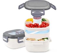 Kalanka-Saladbox 1600ml Bento Box Avec Sac À Glace, 4 Compartiments Pour Salade Et Snacks, Saladier Avec Récipient À Vinaigrette, Boîte À Pain Boîte À Petit-Déjeuner Pour École Pique-Nique Bureau