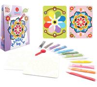 KALANKA-Sand-it For Fun - Bag Mandala - Mini Set de bricolage créatif : colorie avec le Sable les mandalas, 12 couleurs, Pour Garçons et Filles 5 Ans+