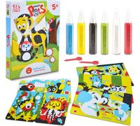 KALANKA-Sand-it For Fun Kit Crazy Pets Animaux Rigolos - Ensemble d'Activités Créatives: Colorie avec le Sable et déchaîne ton Imagination, Idée Cadeau Anniversaire Pour Garçons et Filles 5 Ans+