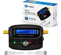 KALANKA-SATFINDER HB DIGITAL avec affichage LCD boussole et son+câble de connexion F+notice en allemand+connecteurs plaqués or pour régler votre antenne satellite avec affichage horizontal /vertical