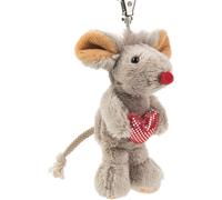 KALANKA-Schaffer 0234 porte-clés peluche souris avec coeur, Gris