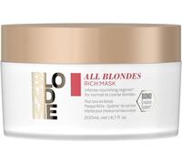 Kalanka-Schwarzkopf Professional Blondme All Blondes Masque Riche Cheveux Colorés Éclaircis Décolorés 3d Bond Creation Technology Protéines De Cachemire Lissant Nourrissant Intense Hydratant 200 Ml