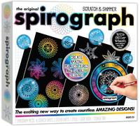 KALANKA-Scratch & Shimmer Créez d'incroyables designs multicolores et scintillants Comprend des feuilles à gratter, des feuilles d'autocollants et des roues de précision à paillettes Activité