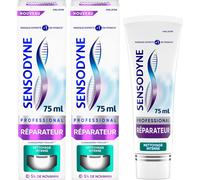 Kalanka-Sensodyne Professional Dentifrice Réparateur Nettoyage Intense, Cliniquement Prouvé Pour Les Dents Sensibles, Action Nettoyante Plus Efficace, Menthe Poivrée Et Eucalyptus, Pack De 2 X 75 Ml