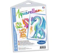 KALANKA-SentoSphère - RECHARGE AQUARELLUM JUNIOR - DRAGONS - Recharge Cartes Aquarellum - Kit peinture - Peinture Aquarellable Magique - A partir de 7 ans - fabriqué en France