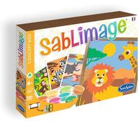 KALANKA-SentoSphère - SABLIMAGE - FAUNE AFRICAINE - 881 - Kit Loisir Créatif - Réaliser 4 tableaux avec 15 tonalités de sable - A partir de 4 ans - Fabriqué en France