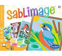 KALANKA-SentoSphère - SABLIMAGE - OISEAUX - 883 - Kit Loisir Créatif - Réaliser 4 tableaux avec 15 tonalités de sable - A partir de 4 ans