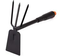 KALANKA-Serfouette Binette Trident de Jardin pour Labourer et Désherber Le Sol - Double Binette à Main - Cultivateur de Jardinage Manuel - Largeur 7 cm