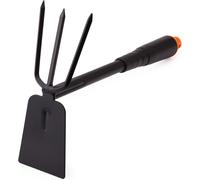 KALANKA-Serfouette Binette Trident de Jardin pour Labourer et Désherber Le Sol - Double Binette à Main - Cultivateur de Jardinage Manuel - Largeur 7 cm