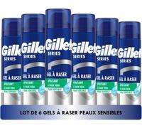Kalanka-Series Gel À Raser Apaisant À L¿Aloe Vera, Pour Les Peaux Sensibles, Protection Complète Contre Les Irritations, 6x200ml