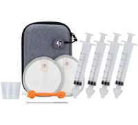 Kalanka-Seringue Nasale Bebe [X4] - [ Mouche Bebe + Embout Silicone Reutilisable + 2 Pointes Pipette Serum Physiologique + Trousse Soin Bébé + Livret Prévention Irrigateur Aspirateur Nez Enfant Pué