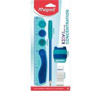 Kalanka--Set 4 Pièces Kidy Learn Concentration - Règle - Tailles-Crayons - Gomme - Graphite Embout Relaxant - Stimulation Sensorielle - Améliorer Le Concentration - Recommandé Par Les Enseignants