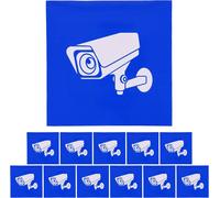 KALANKA-Set d'autocollants pour vidéosurveillance, 12 pcs, 12 x 12 cm, film autocollant, autocollants à coller pour l'intérieur et l'extérieur, avertissement de surveillance de caméra vidéo