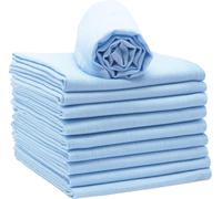 Kalanka-Set De 10 Langes En Mousselines, Coton, 70x70 Cm, Bleu Clair