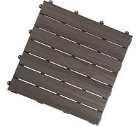 KALANKA-- Set De 6 Dalles (45x45 cm par pièce) - Accessoire de Maison - Créer Un Plancher - Clipsage Rapide - Effet Texturé Bois - 810907