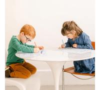 KALANKA-Set éducatif réversible Les Lettres de l'Alphabet 100% Silicone - 3 Feutres coloriage effaçable et réutilisable - Version bilingue Français Anglais - méthode Montessori - Set 40x30 cm