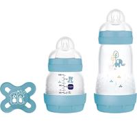 Kalanka-, Set Nouveau-Né, Set Cadeau. Comprend : 1 Biberon Anti-Colique De 130 Ml, 1 Biberon Anti-Colique De 260 Ml, 1 Tétine Originale Start, À Partir De 0 Mois, Bleu
