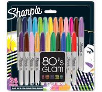 Kalanka-Sharpie Marqueurs Permanents - Pointe Fine - Electro Pop & Assortiment De Couleurs Originales - Lot De 24